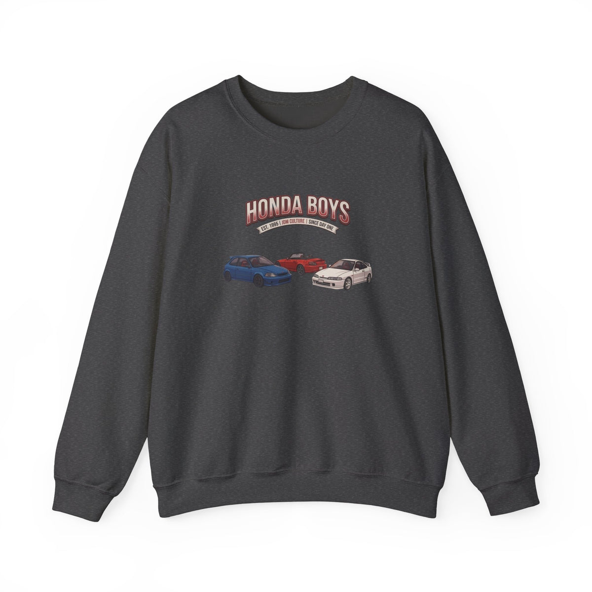 Honda Boys Crewneck Sweatshirt — Retro JDM Car Graphic